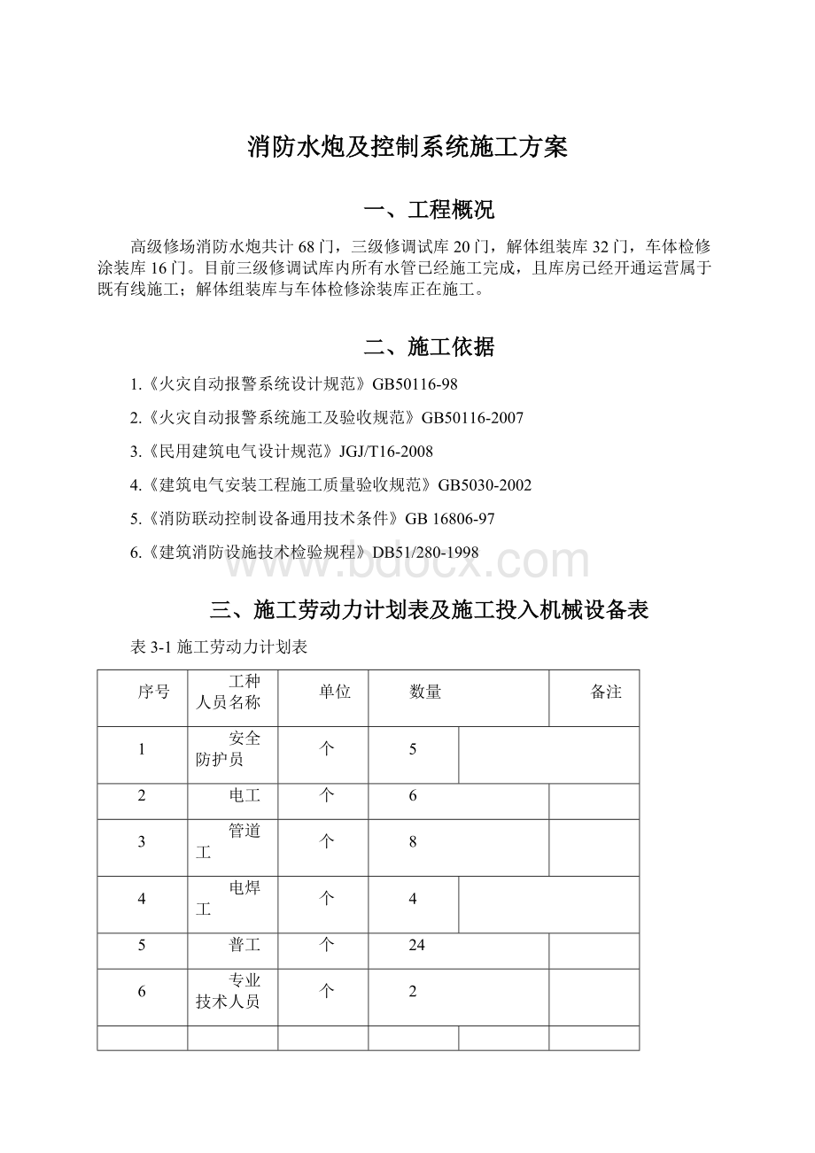 消防水炮及控制系统施工方案文档格式.docx_第1页