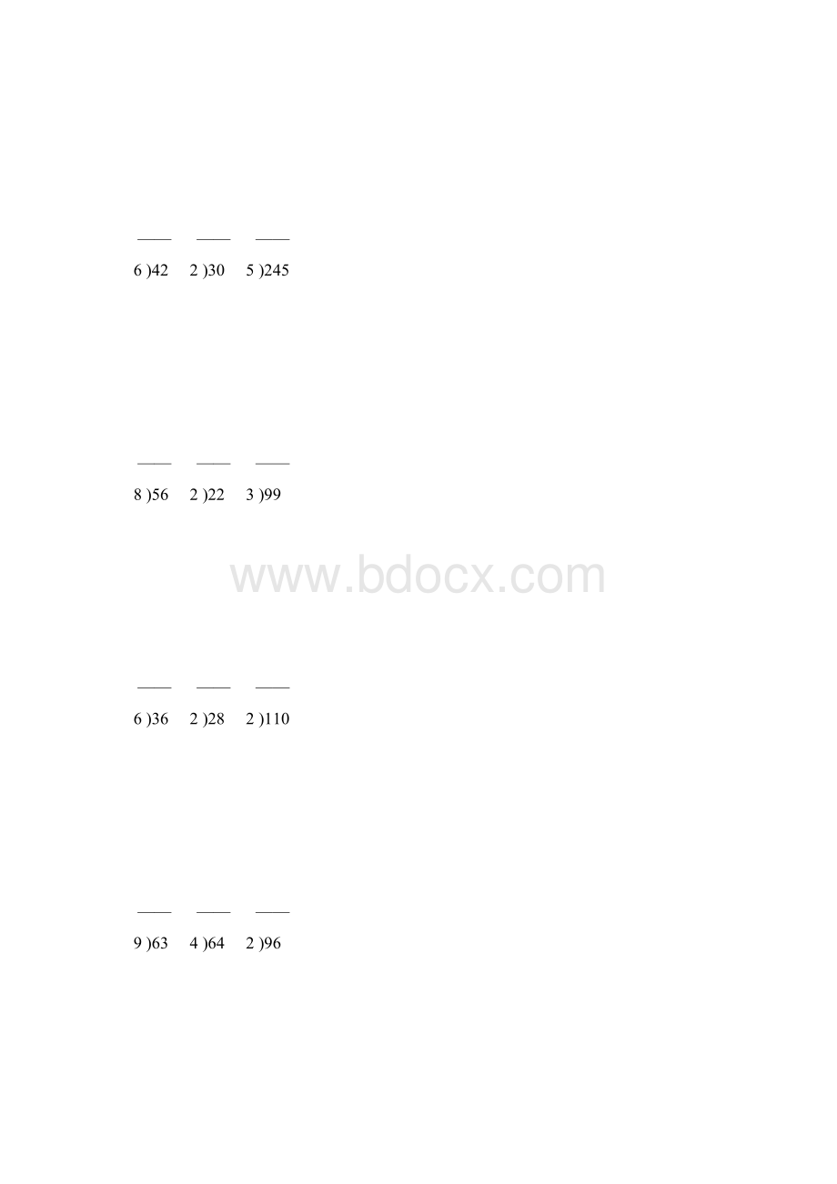 小学三年级数学下册除数是一位数的除法竖式练习题345.docx_第3页