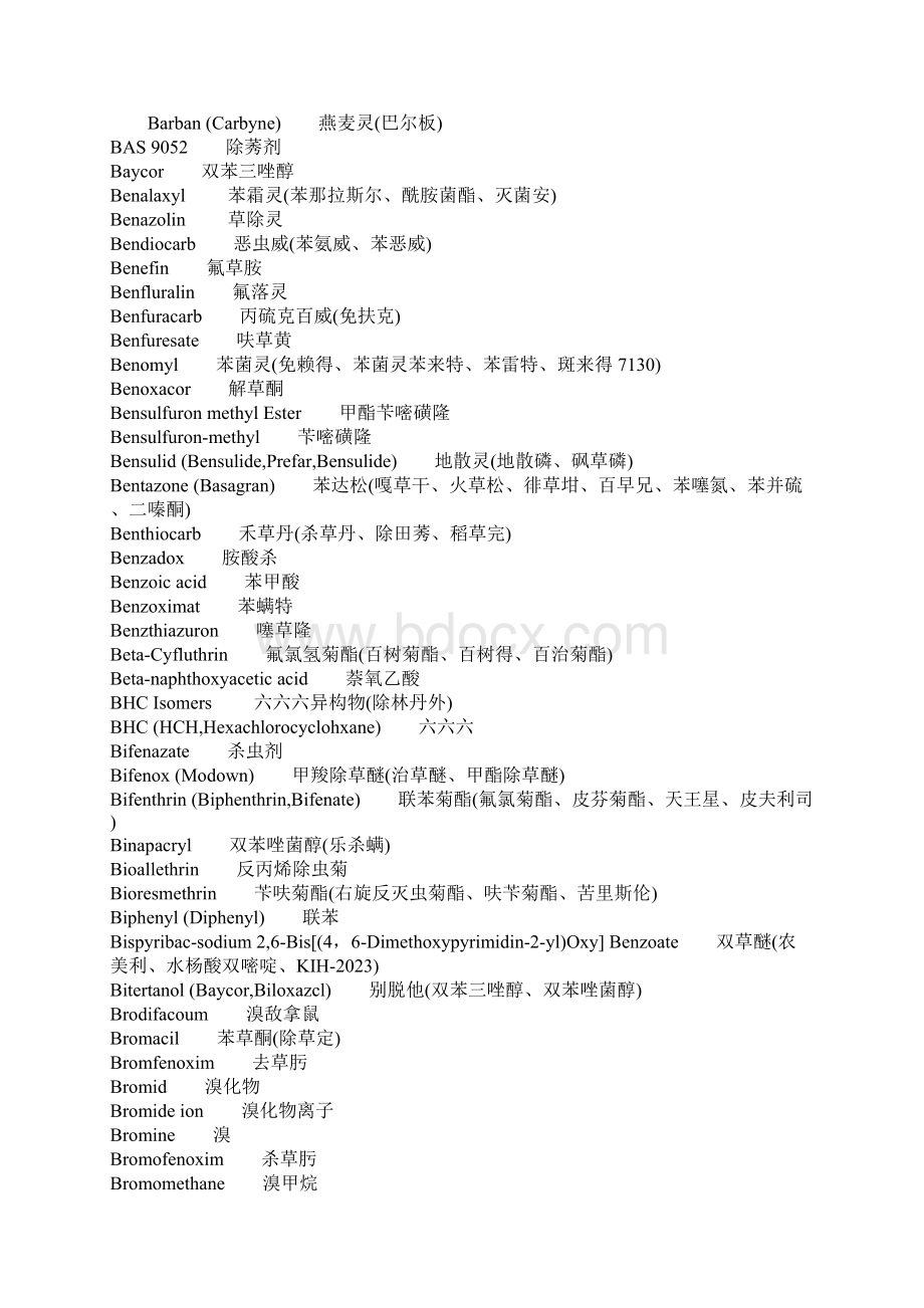 部分农药名称中英文对照Word下载.docx_第3页