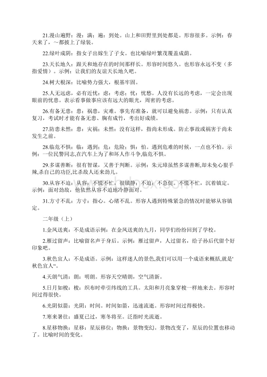 一年级到六年级成语及解释文档格式.docx_第2页