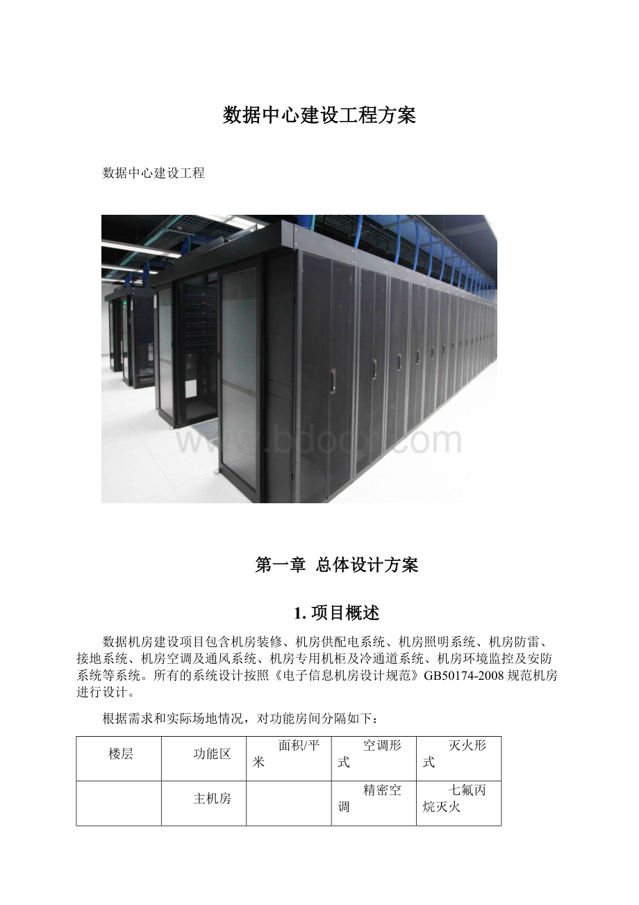 数据中心建设工程方案Word下载.docx