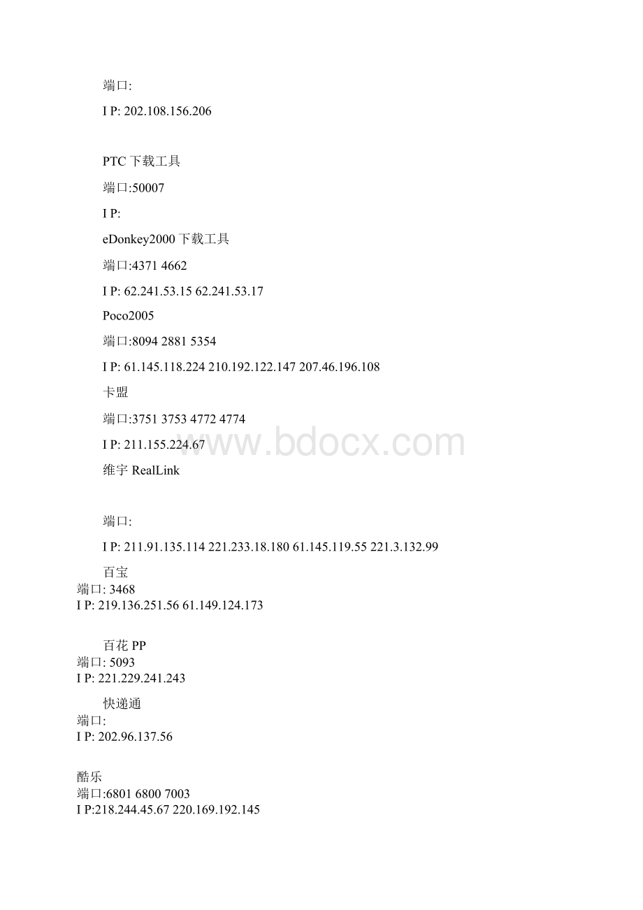 常见端口功能对照表1.docx_第2页