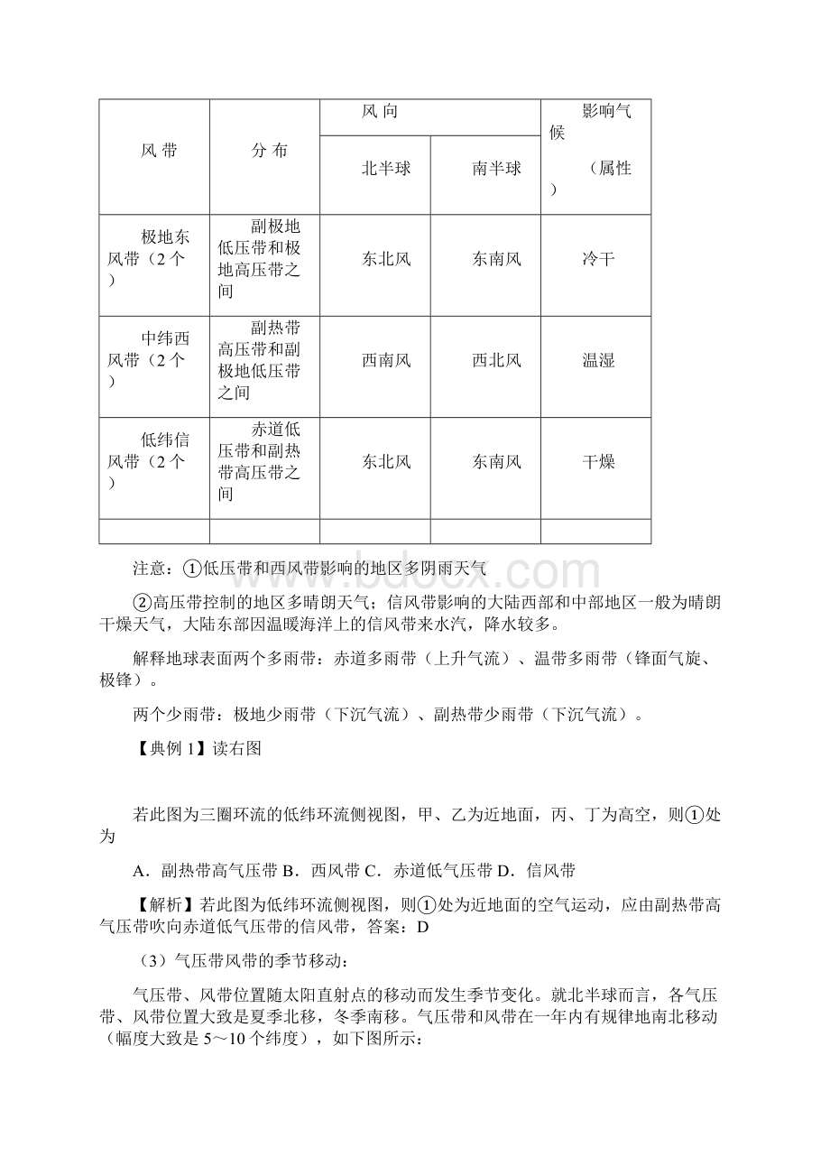 届第一轮复习气压带和风带讲义.docx_第3页