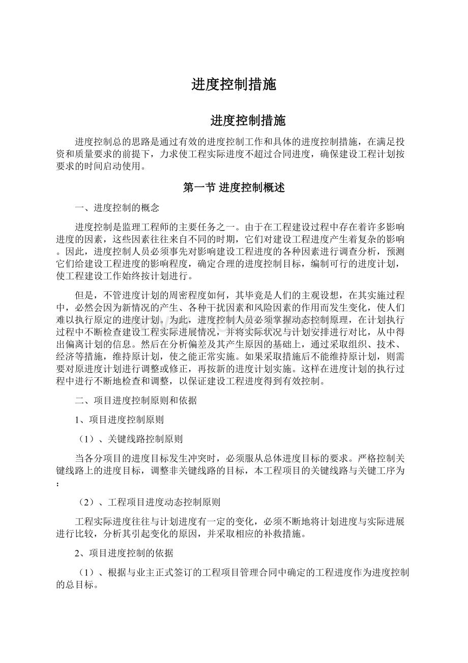 进度控制措施Word格式.docx_第1页