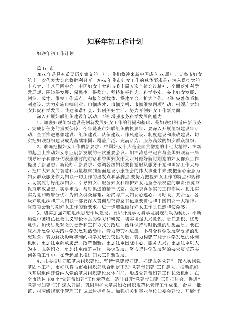 妇联年初工作计划.docx