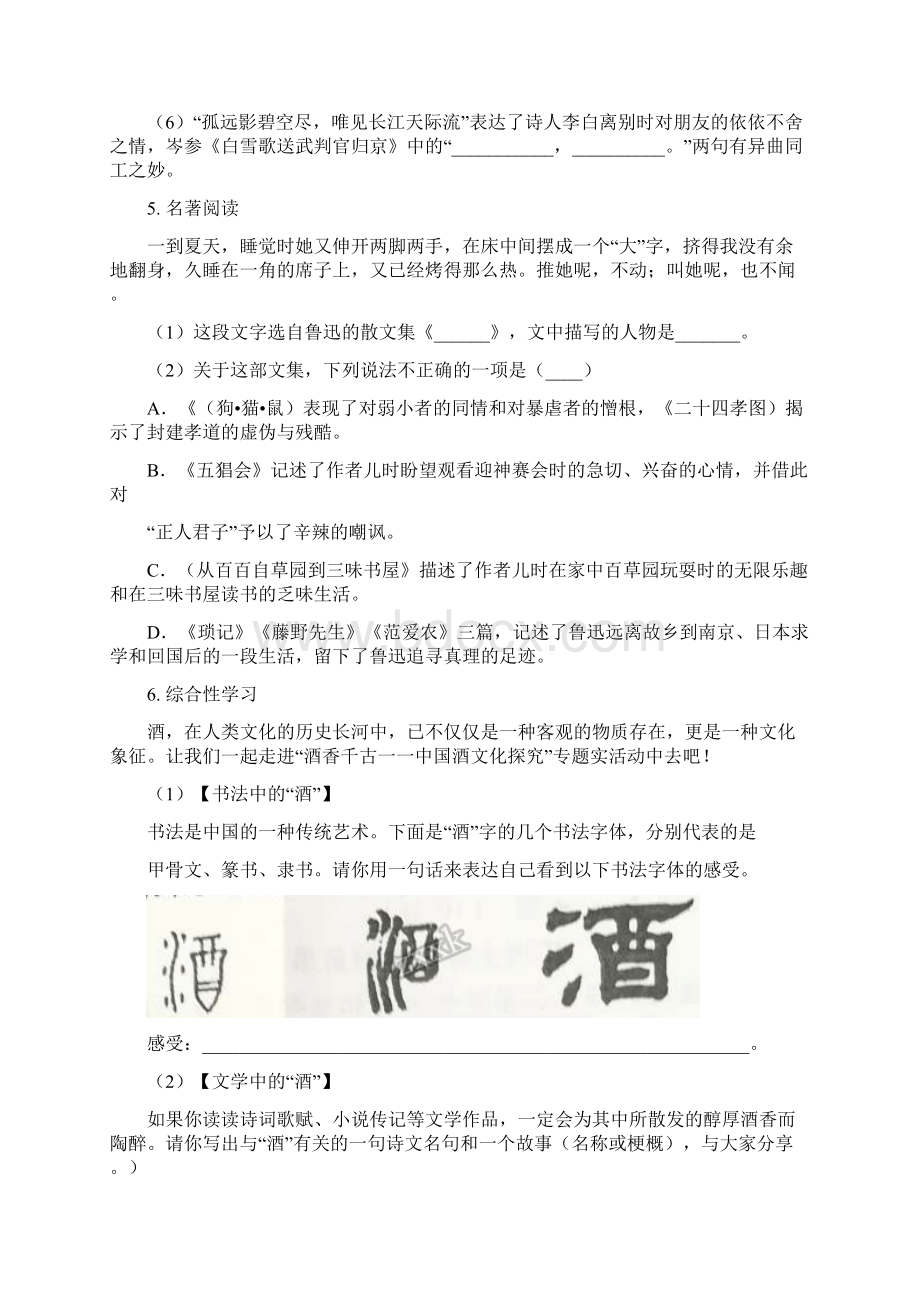 中考真题模拟湖南省衡阳市中考语文试题精品.docx_第2页