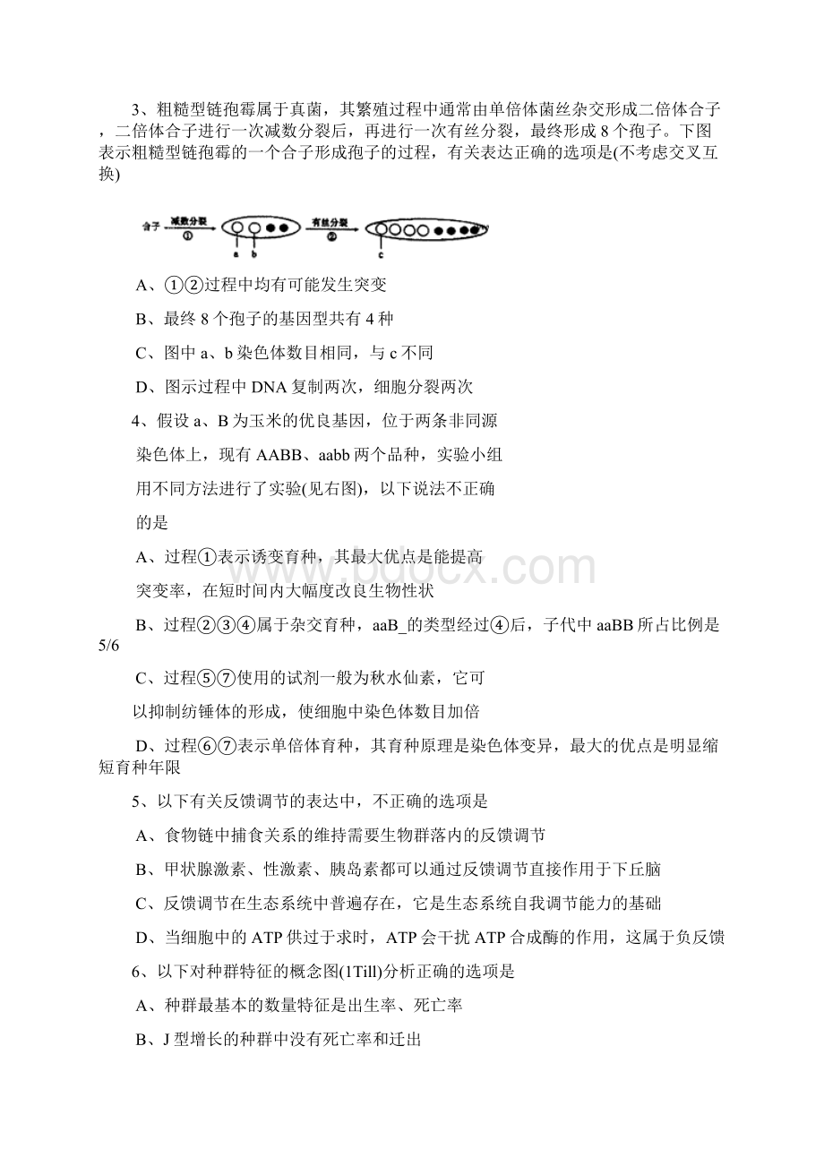 山东实验中学高三第二次重点理综.docx_第2页