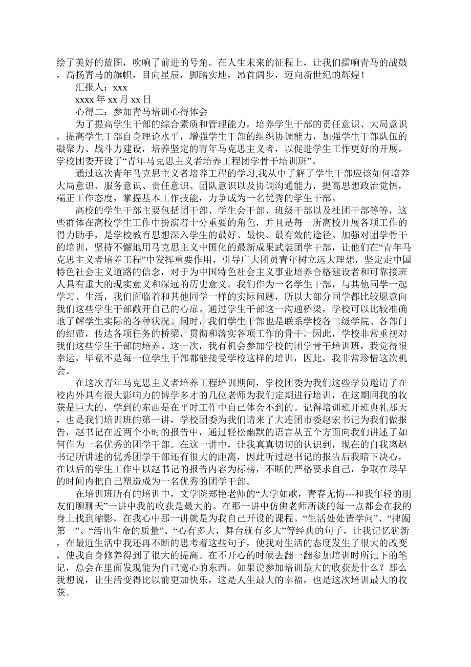 参加青马培训心得体会文档格式.docx_第2页