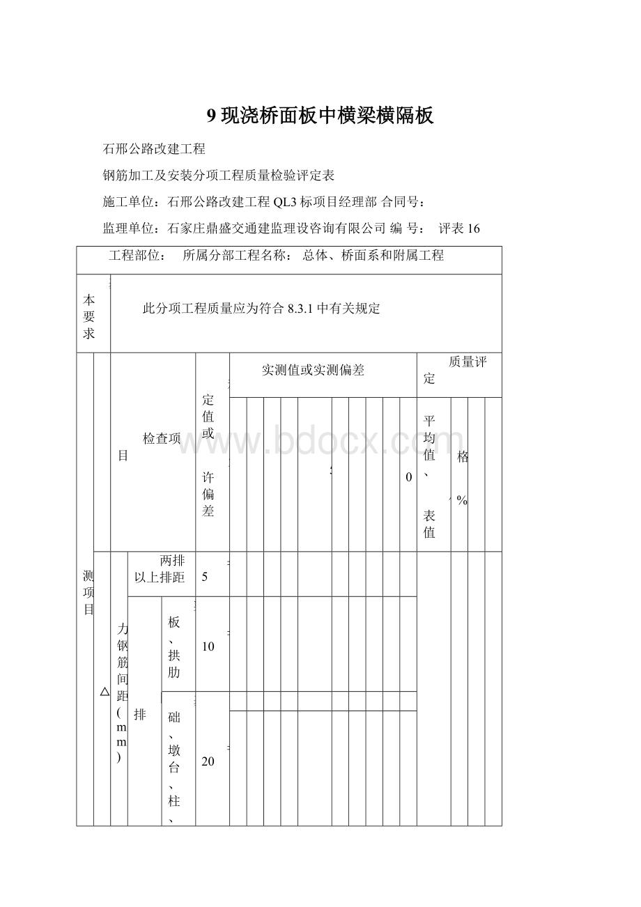 9现浇桥面板中横梁横隔板Word文件下载.docx_第1页