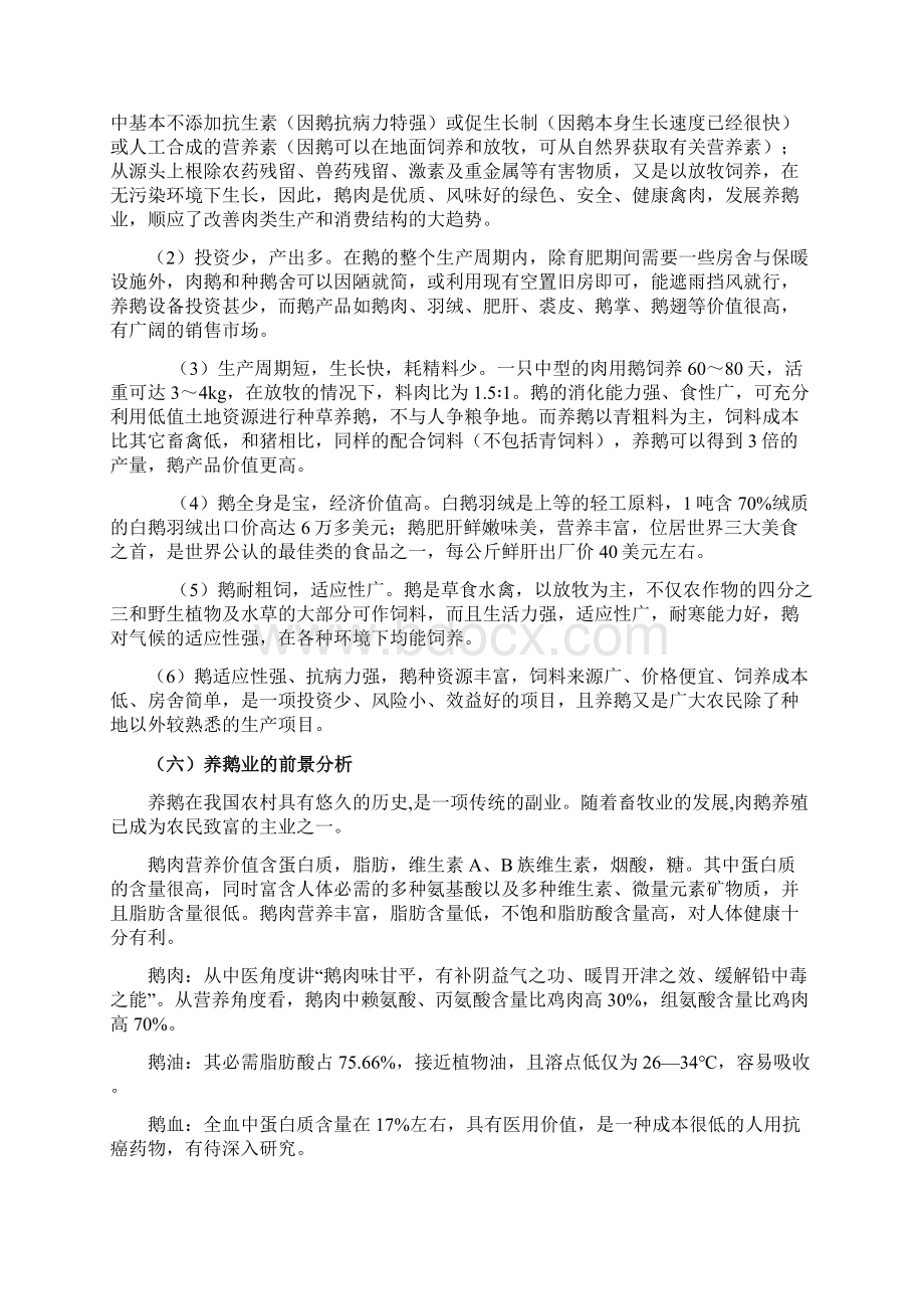 养鹅基地可行性研究报告Word文档下载推荐.docx_第3页