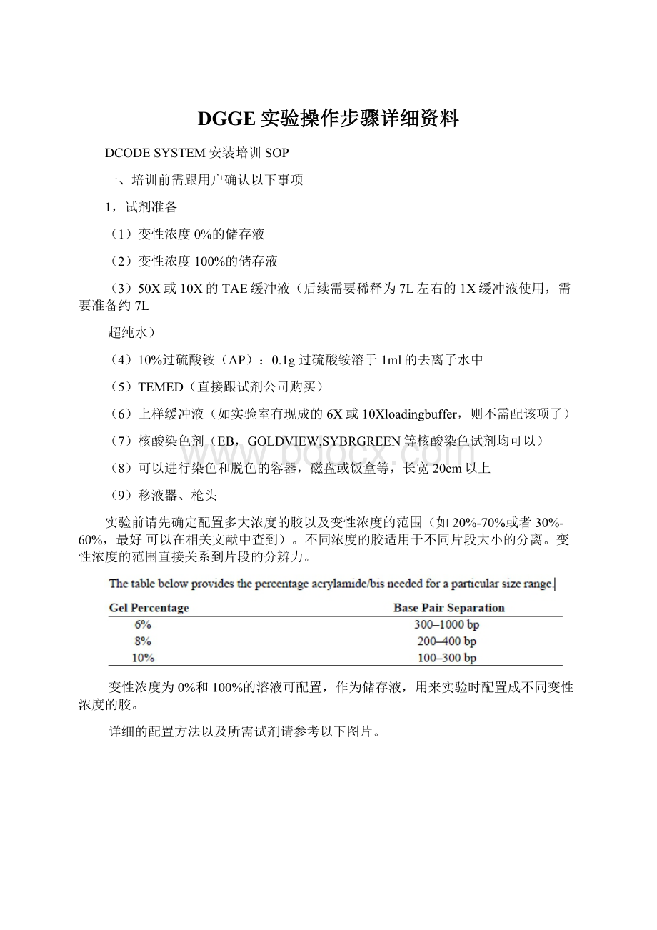 DGGE实验操作步骤详细资料.docx