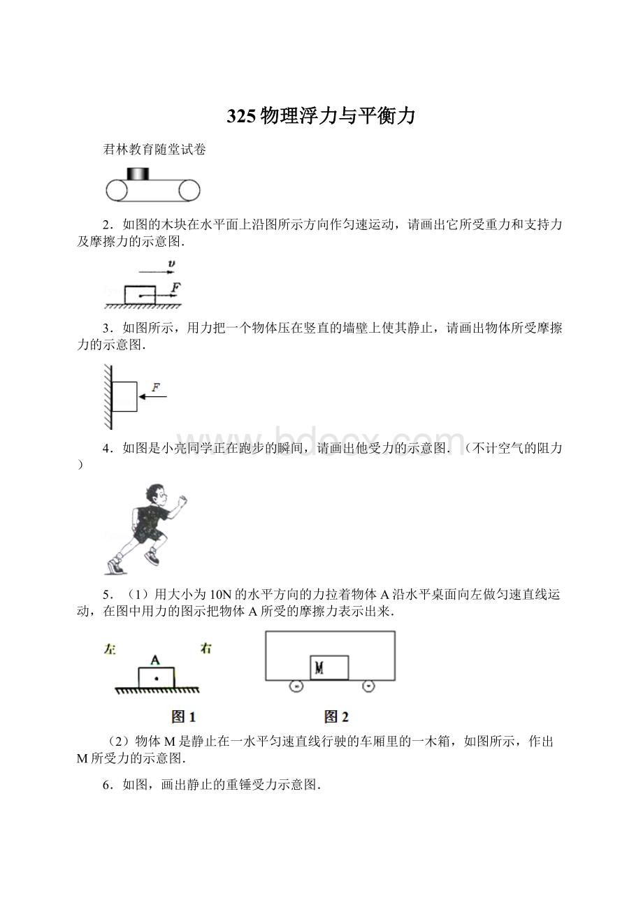 325物理浮力与平衡力.docx