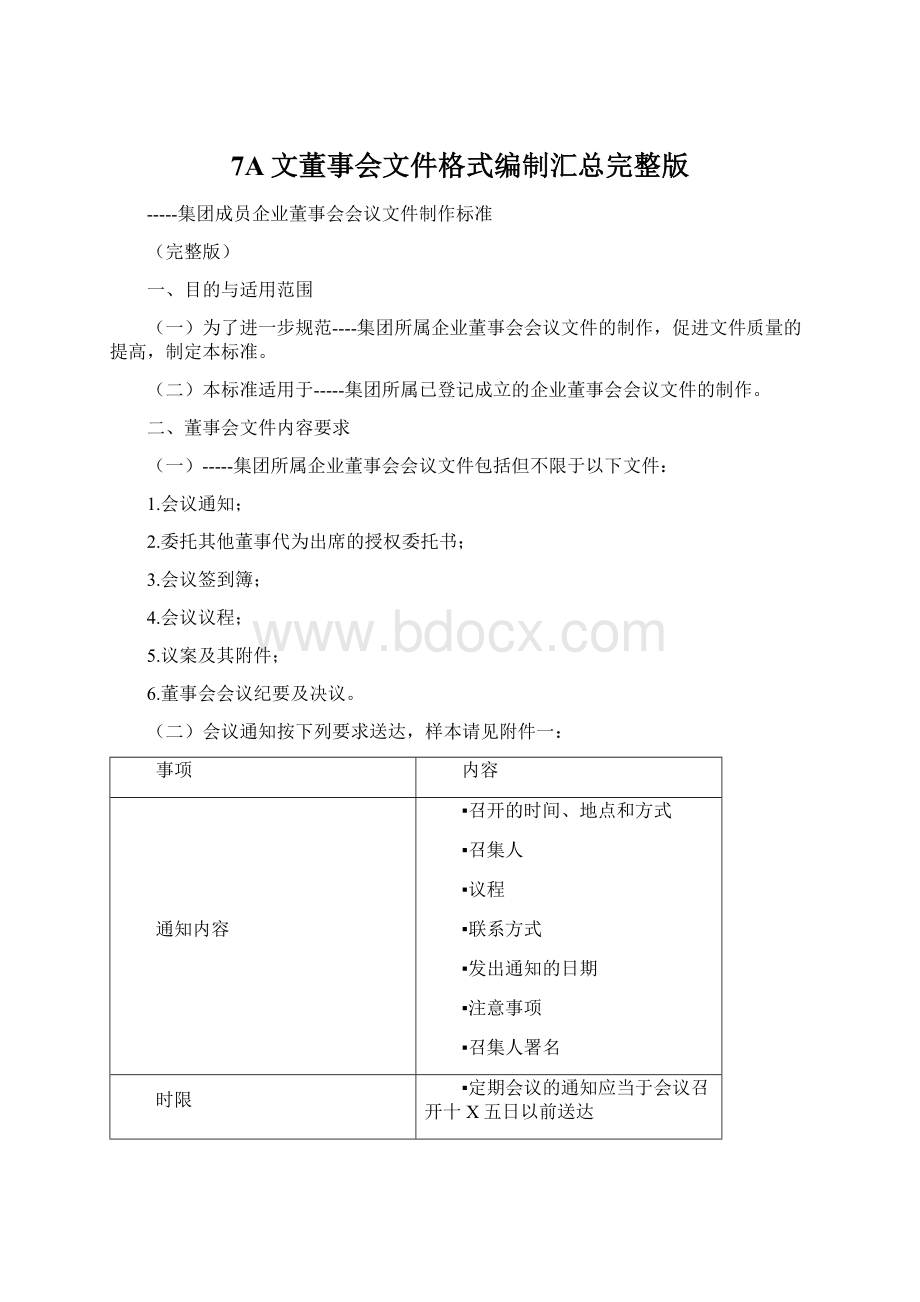 7A文董事会文件格式编制汇总完整版Word格式文档下载.docx