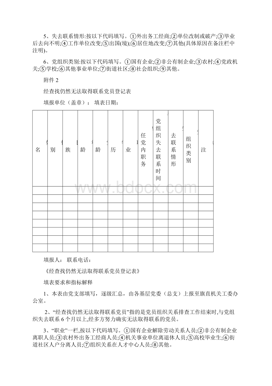 党员组织关系集中排查工作表格Word文档格式.docx_第2页