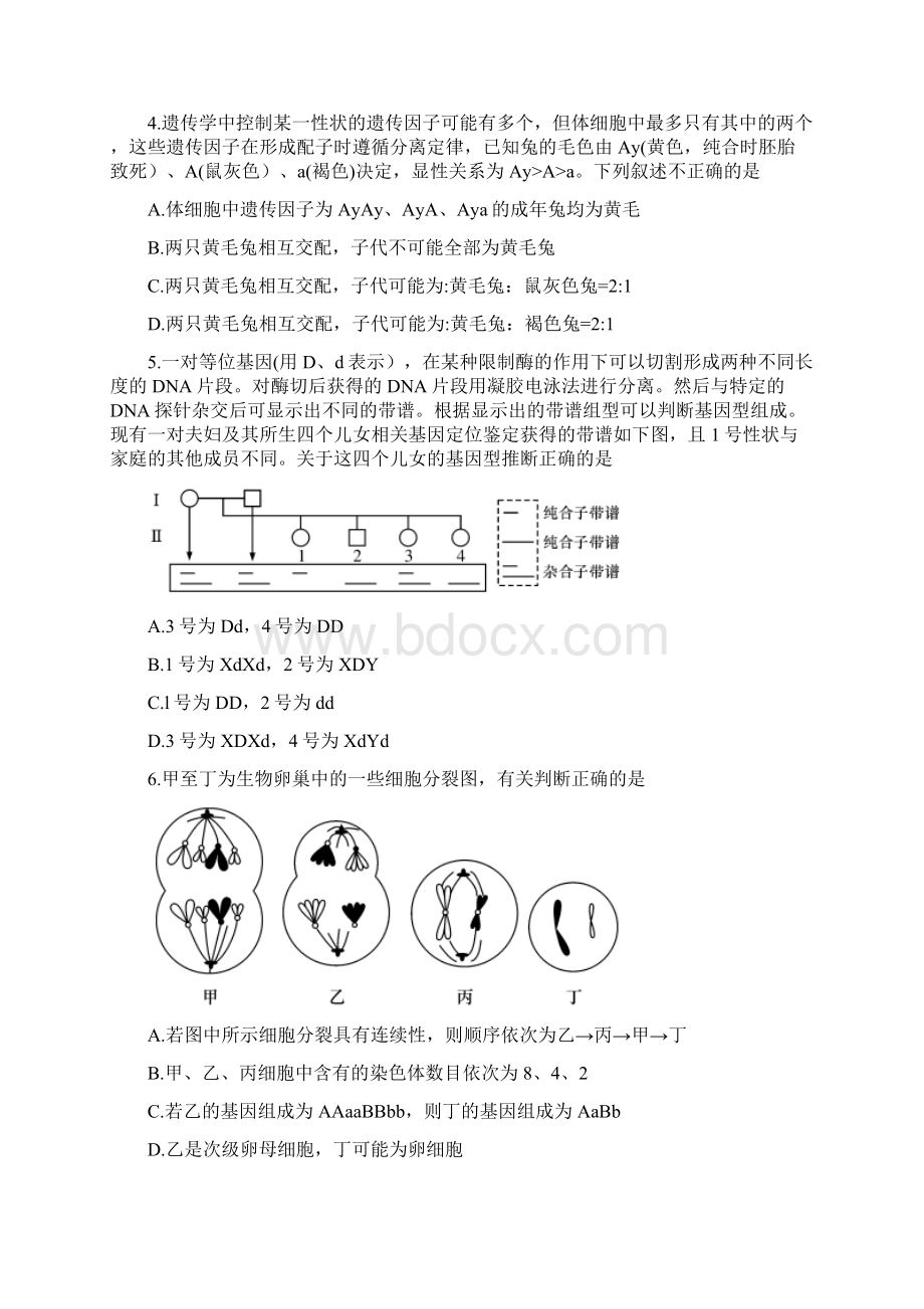 学年湖南省长郡中学高二下学期开学考试生物试题Word版含答案.docx_第2页