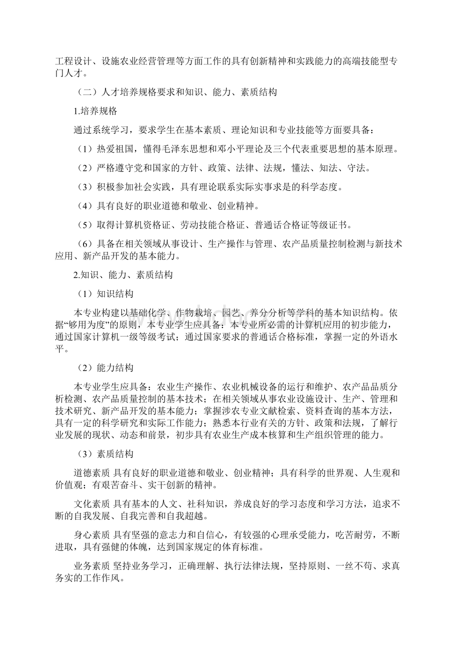 人才培养方案设施农业技术.docx_第3页