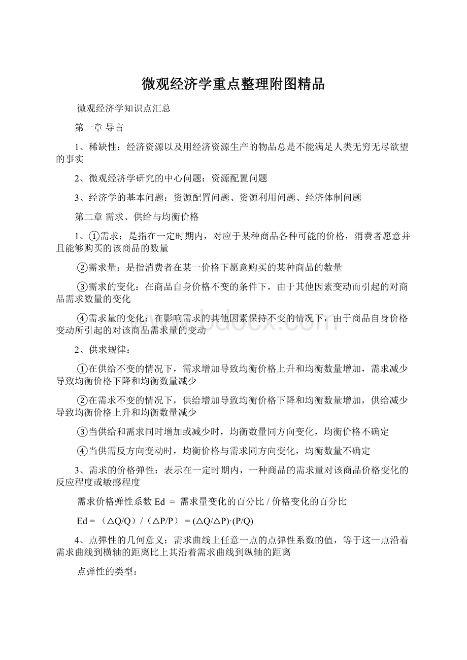 微观经济学重点整理附图精品Word文件下载.docx