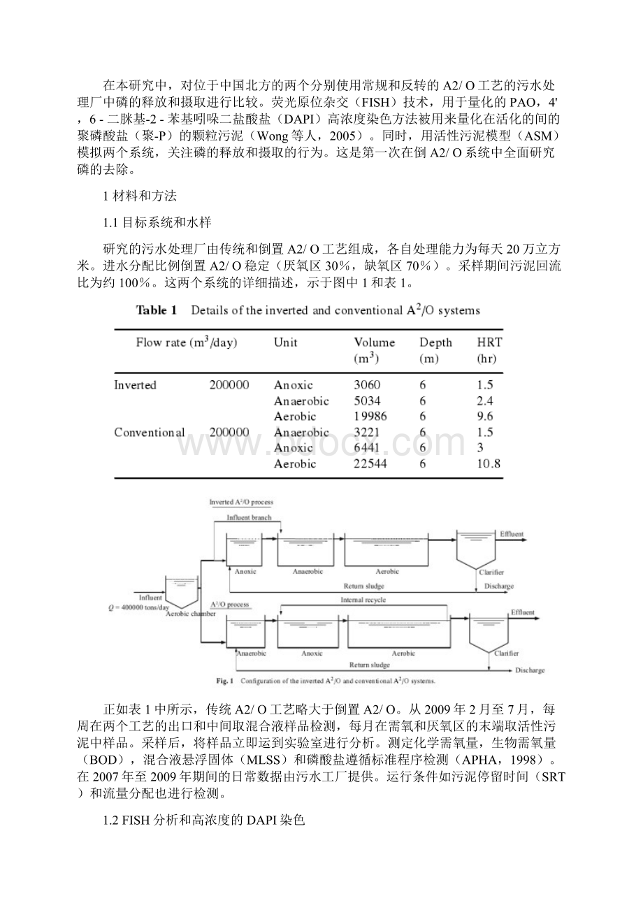 本科毕业论文外文翻译传统a2o和倒a2o工艺对磷的释放和吸收行为的对比.docx_第2页