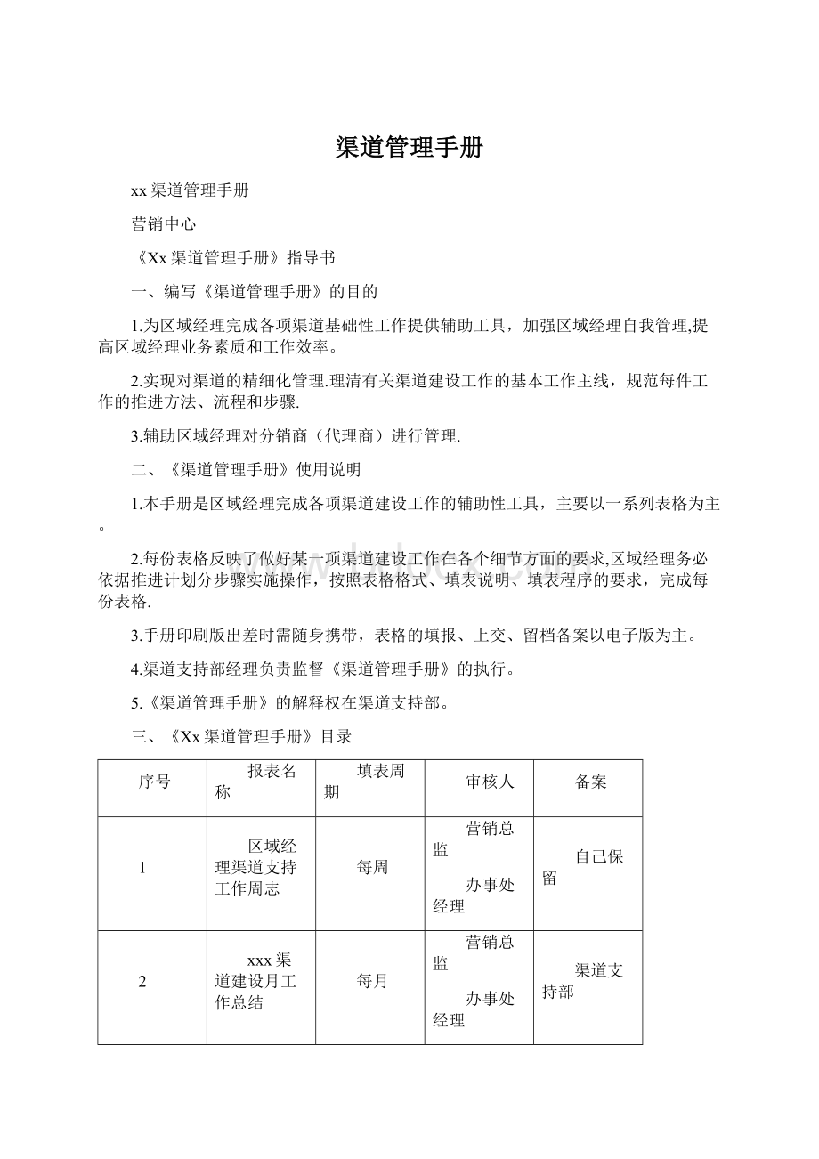 渠道管理手册Word格式文档下载.docx