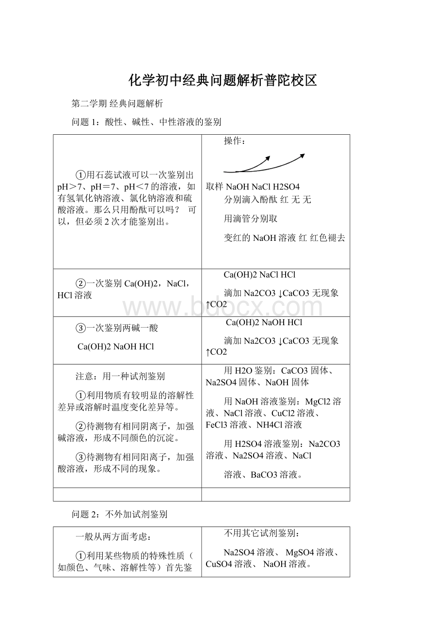 化学初中经典问题解析普陀校区.docx