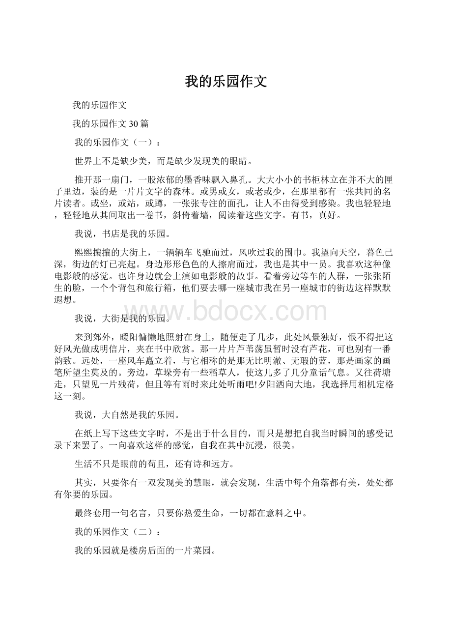 我的乐园作文文档格式.docx_第1页