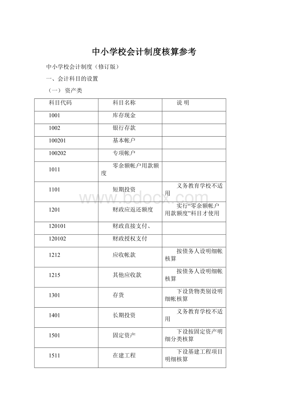 中小学校会计制度核算参考.docx