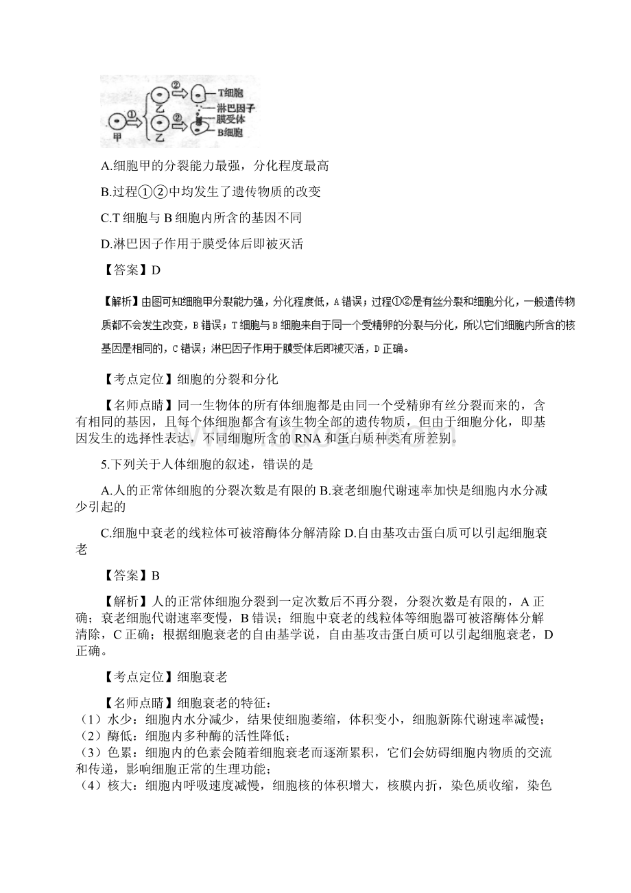 河北省武邑中学届高三上学期周考116生物试题 W.docx_第3页