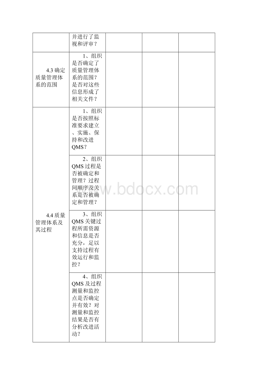 最新的质量管理体系内审检查表实用版.docx_第2页