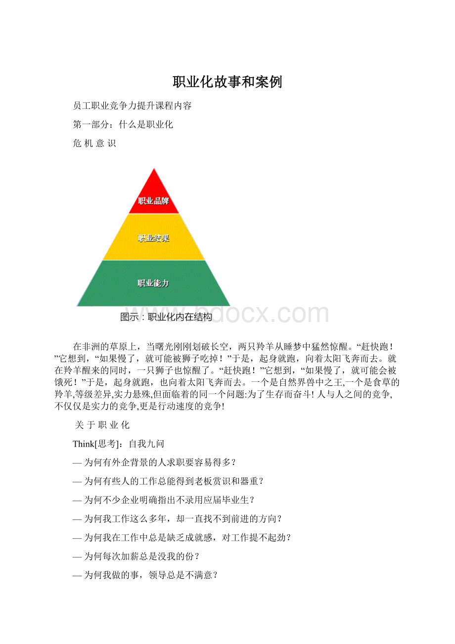 职业化故事和案例.docx