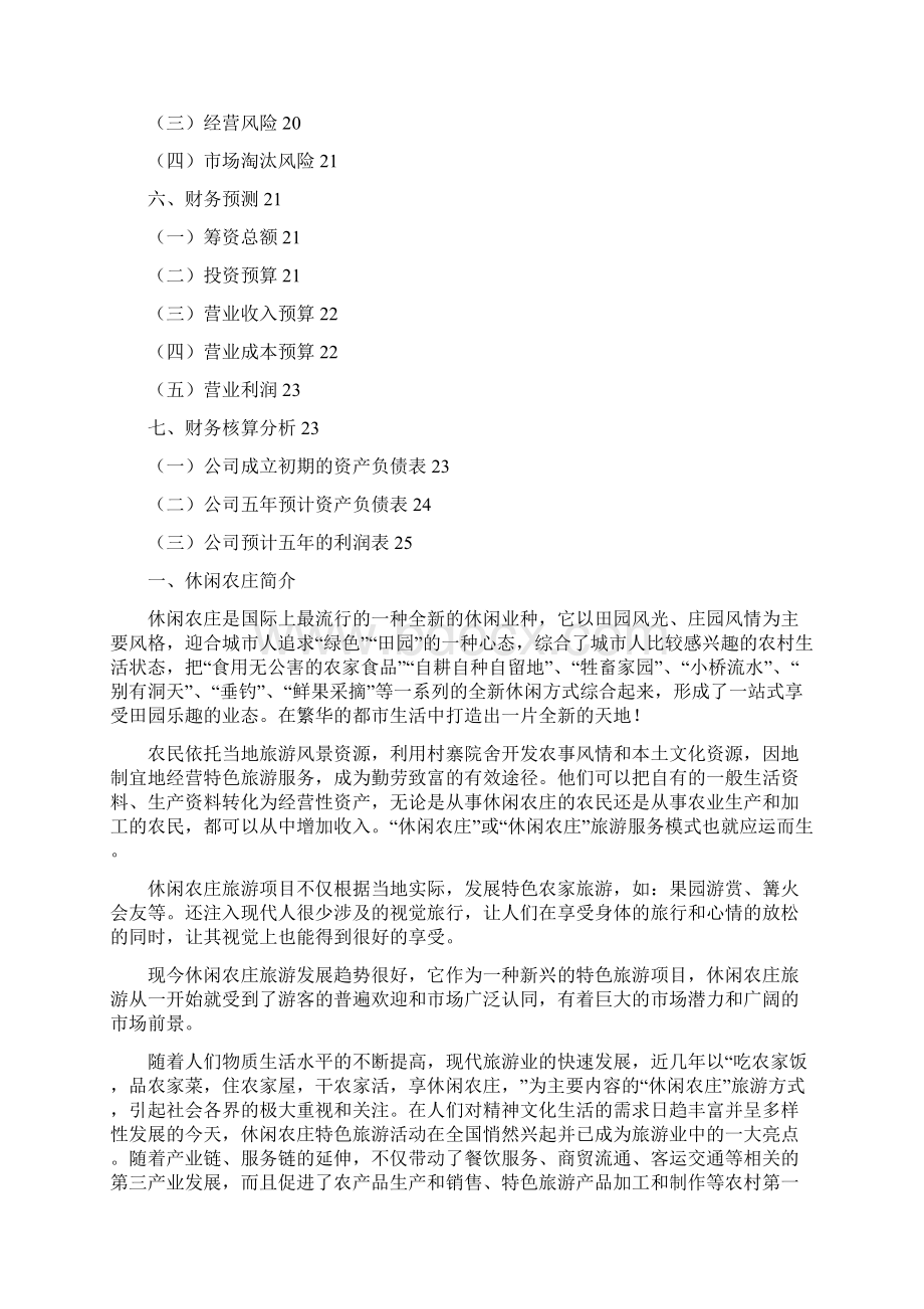 卓顶精文XX休闲农庄商业计划书Word下载.docx_第3页