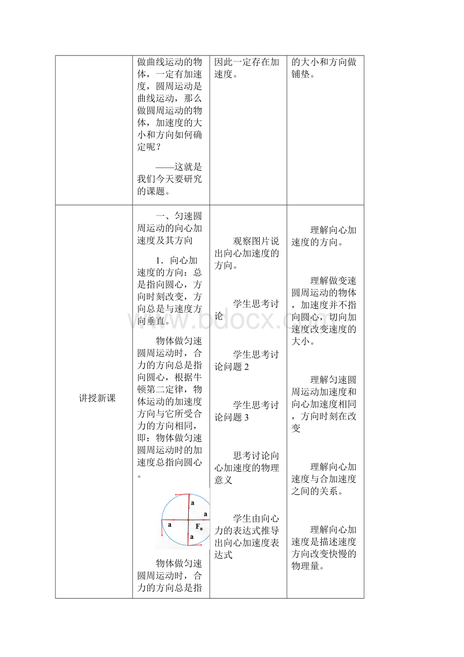 学年人教版必修2 63向心加速度 教案.docx_第2页