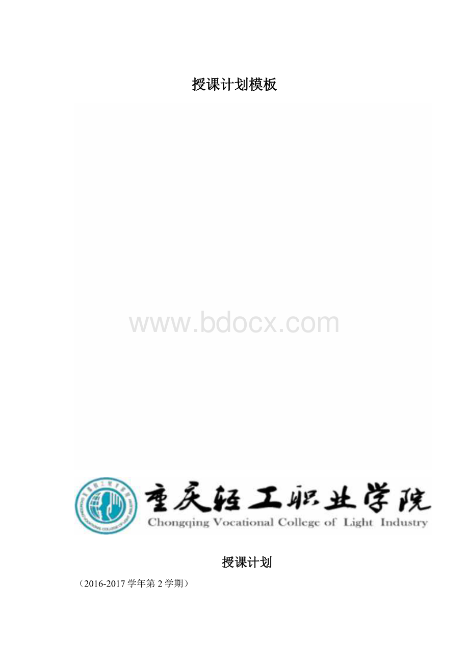 授课计划模板.docx