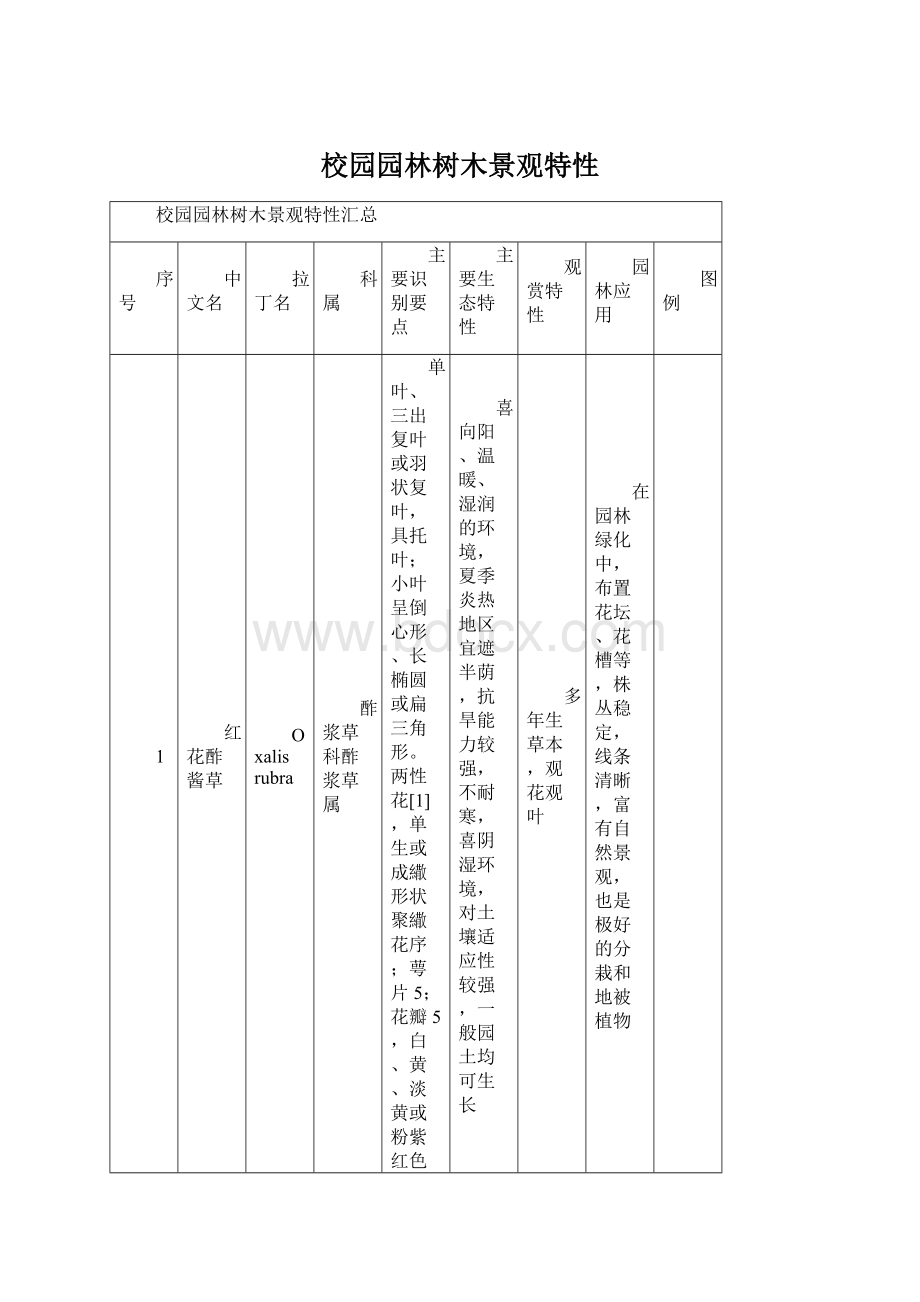 校园园林树木景观特性.docx_第1页