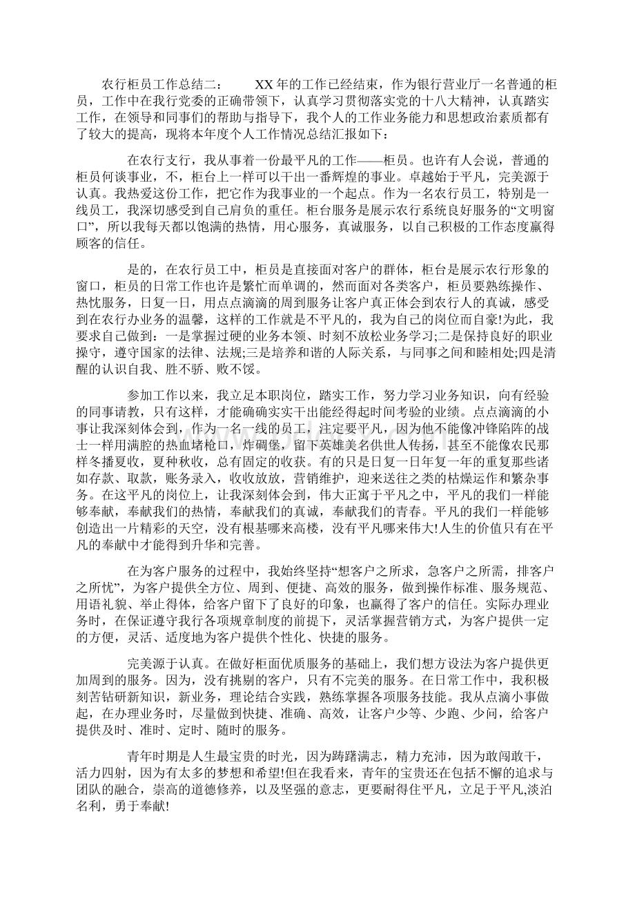 农行柜员工作总结.docx_第2页