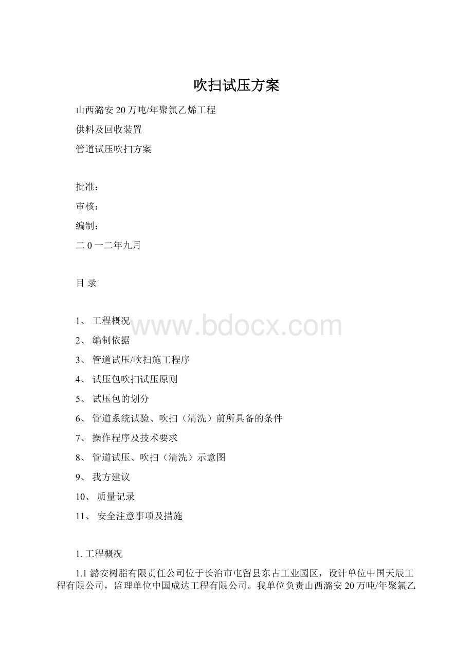 吹扫试压方案文档格式.docx