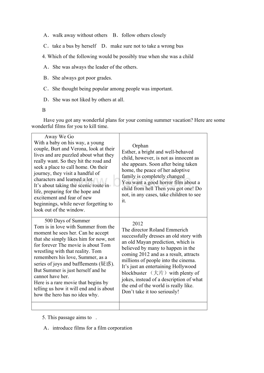 英语山西省吕梁高级实验中学学年高二下学期期中考试试题.docx_第2页