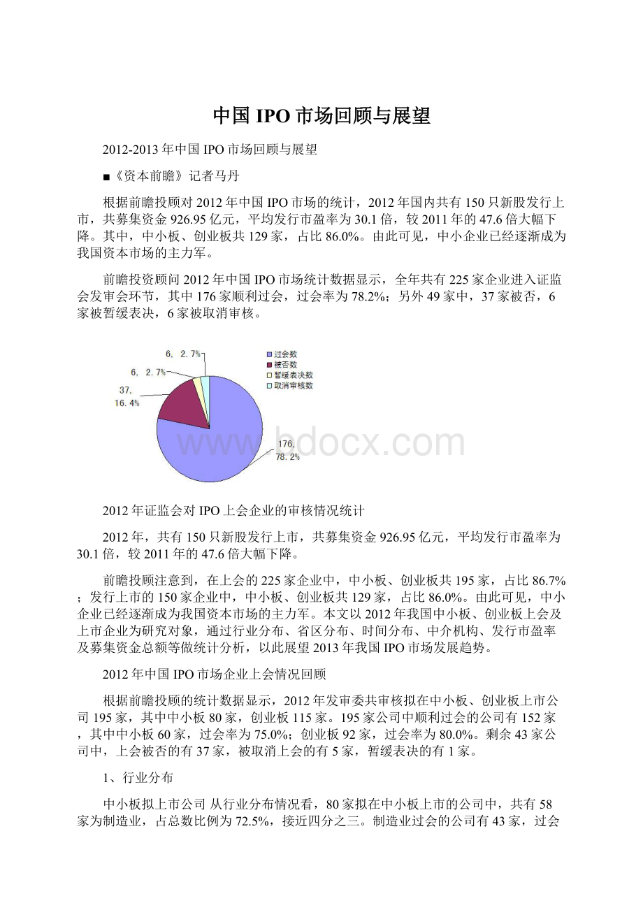 中国IPO市场回顾与展望Word文档下载推荐.docx_第1页