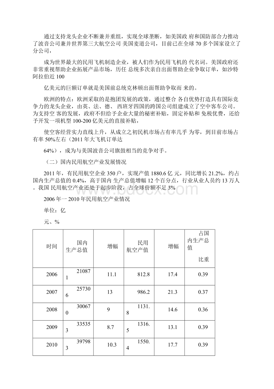 民用航空产业分析报告.docx_第3页