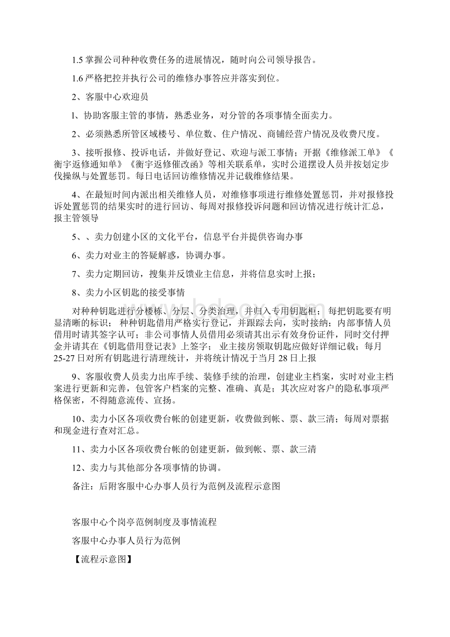 关于物业部成立客服接待中心的实施方案Word下载.docx_第2页