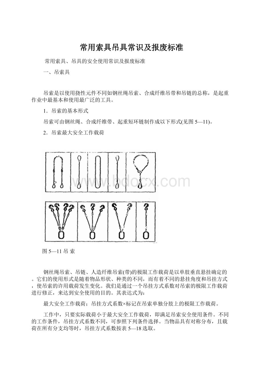 常用索具吊具常识及报废标准Word格式.docx_第1页