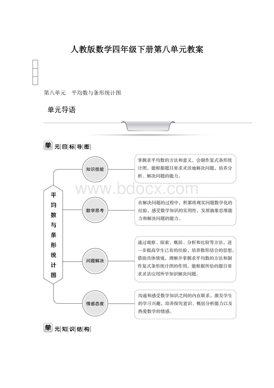 人教版数学四年级下册第八单元教案.docx