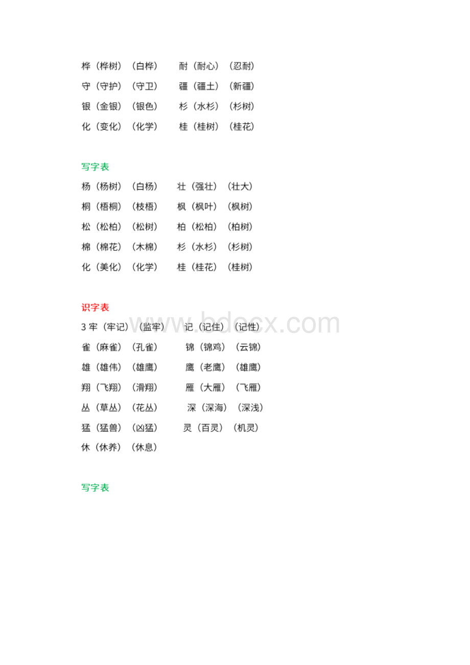 部编版二年级语文上册第二三单元生字练习.docx_第2页