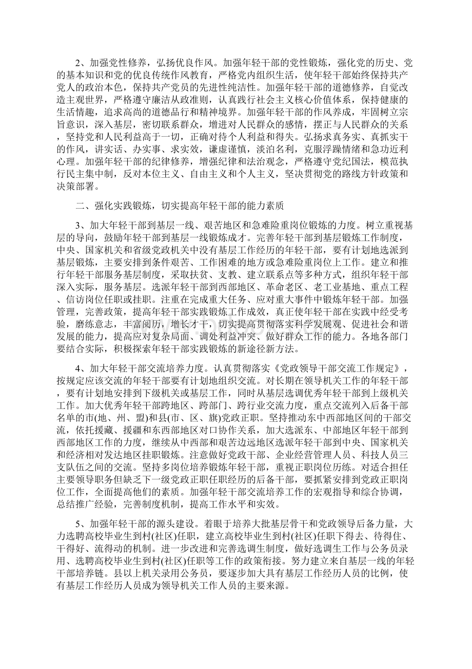 关于加强培养选拔年轻干部工作的意见.docx_第2页