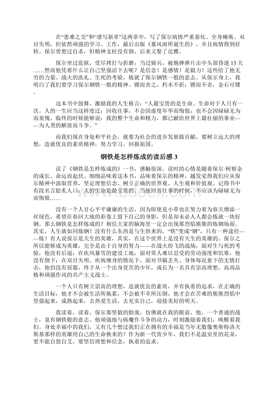 钢铁是怎样炼成的读后感15篇.docx_第2页