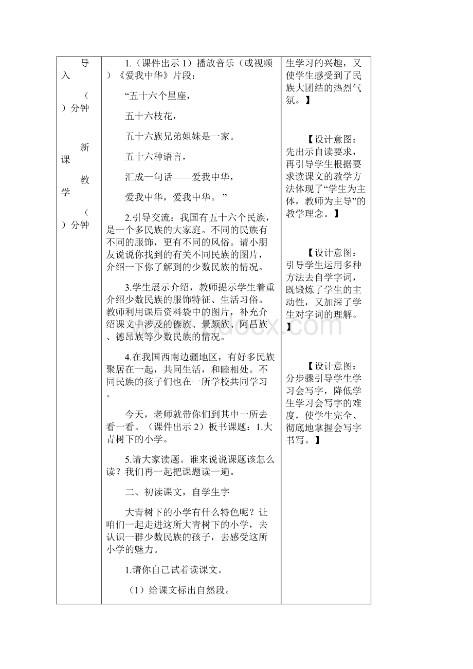 语文三年级上册《大青树下的小学》讲读课文教案.docx_第2页