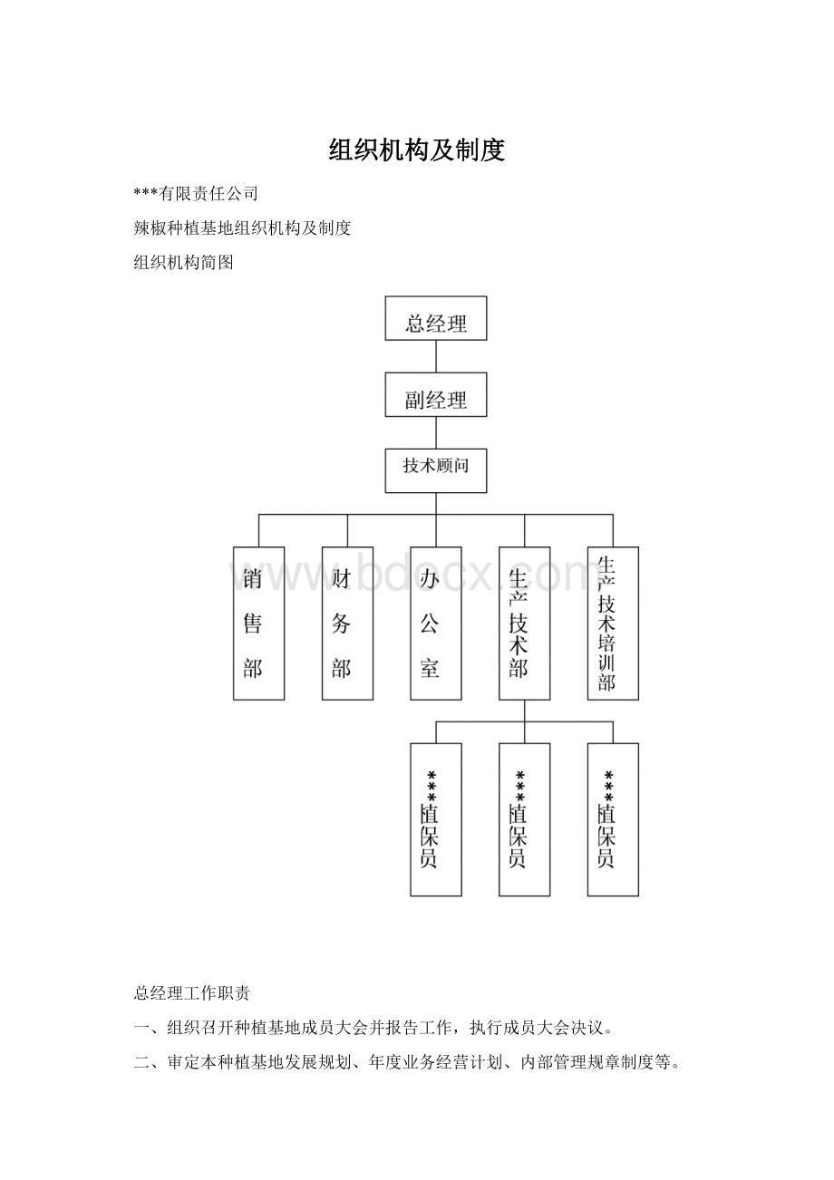 组织机构及制度Word文档下载推荐.docx