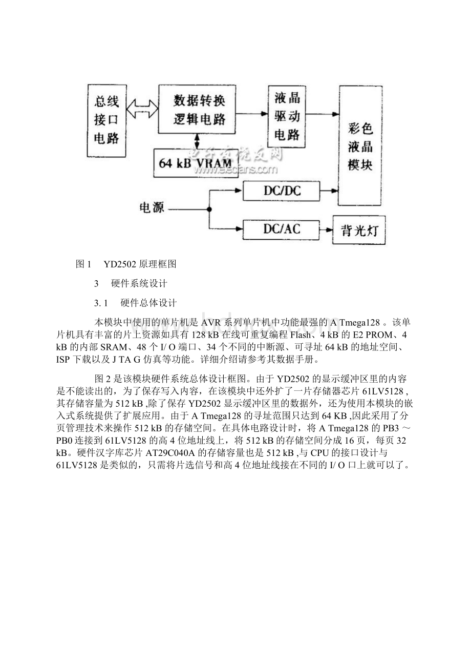 基于单片机的VRAM型彩色液晶显示模块设计.docx_第2页