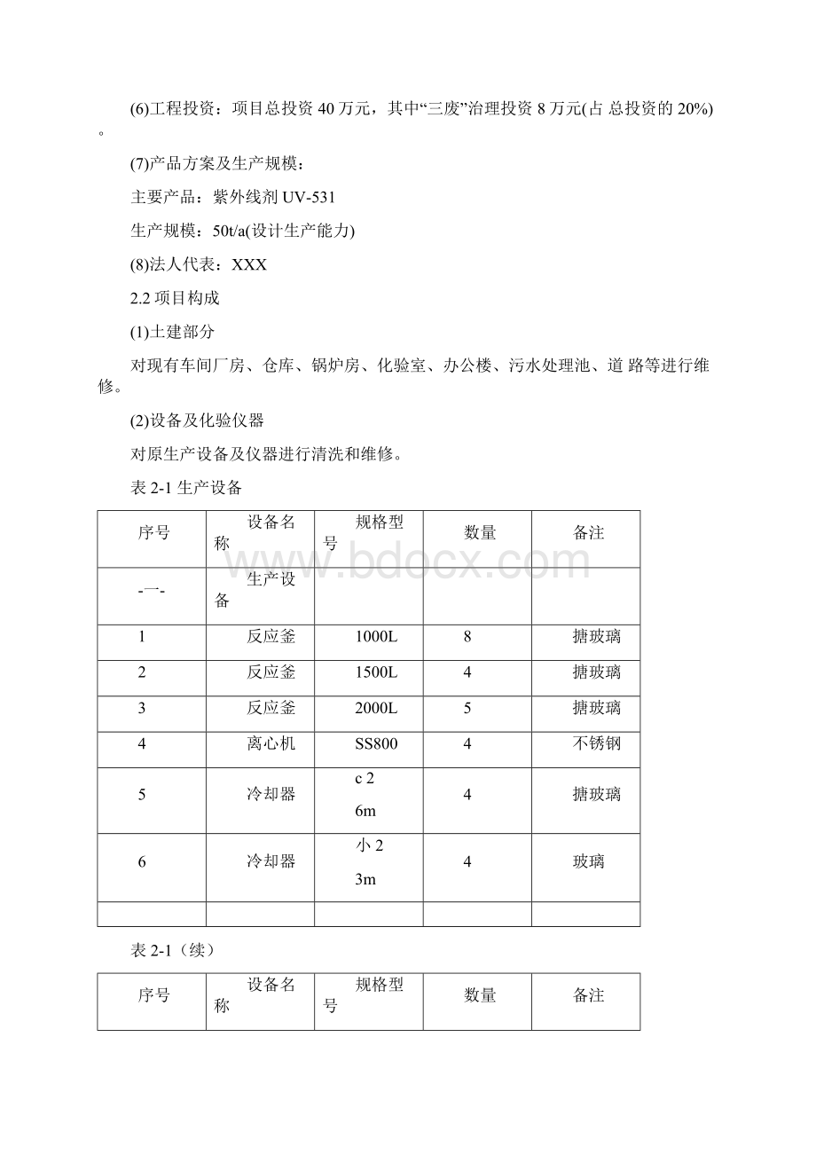 紫外线吸收剂UV531项目环评报告书.docx_第2页