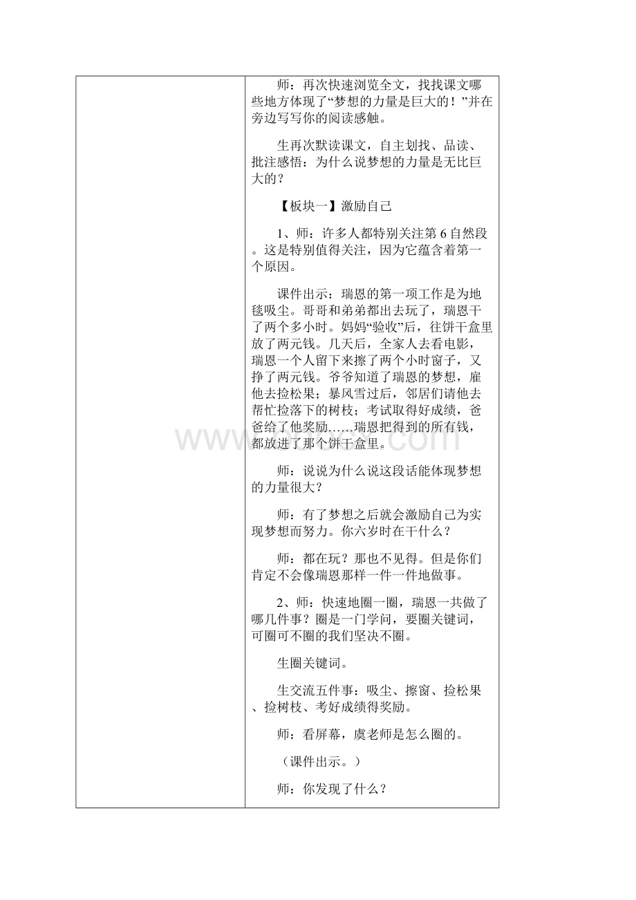 语文组集体备课活动记录表2《梦想的力量》Word文档格式.docx_第3页