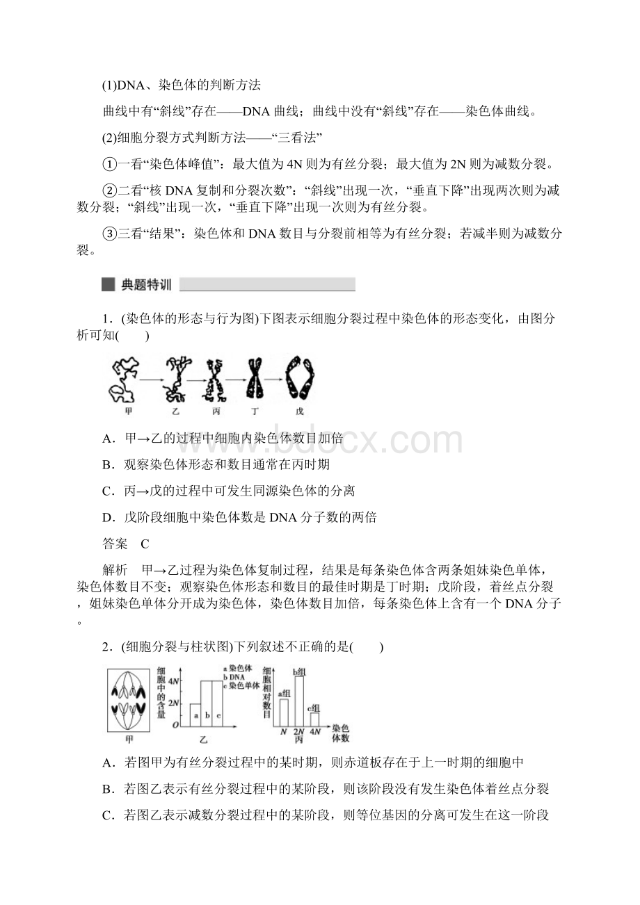 高三生物考前三个月专题4细胞的生命历程文档格式.docx_第3页